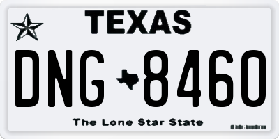 TX license plate DNG8460
