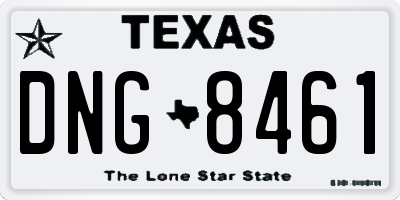 TX license plate DNG8461