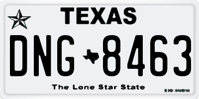 TX license plate DNG8463