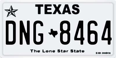 TX license plate DNG8464