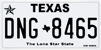 TX license plate DNG8465