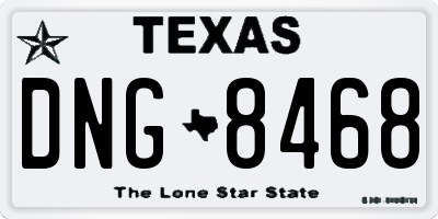 TX license plate DNG8468