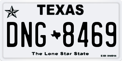 TX license plate DNG8469