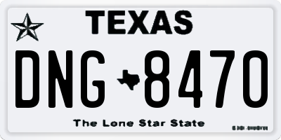 TX license plate DNG8470