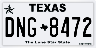 TX license plate DNG8472