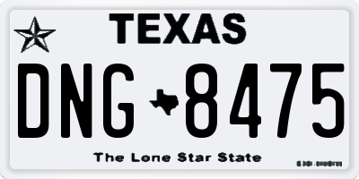 TX license plate DNG8475