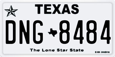 TX license plate DNG8484