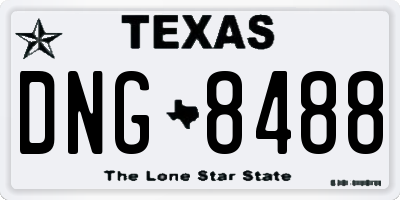 TX license plate DNG8488