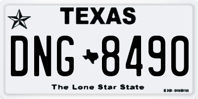 TX license plate DNG8490