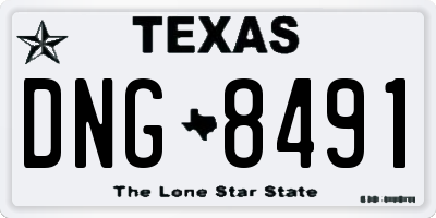 TX license plate DNG8491