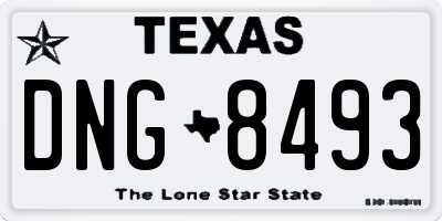 TX license plate DNG8493