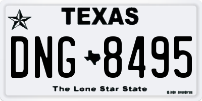 TX license plate DNG8495