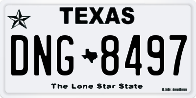 TX license plate DNG8497