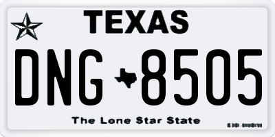 TX license plate DNG8505