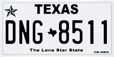 TX license plate DNG8511