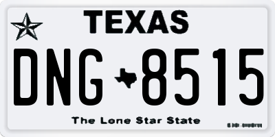TX license plate DNG8515