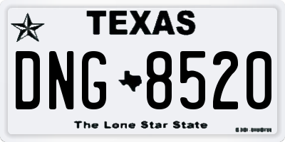 TX license plate DNG8520