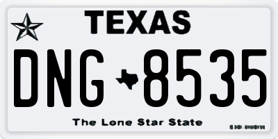 TX license plate DNG8535