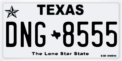 TX license plate DNG8555