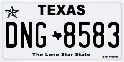 TX license plate DNG8583