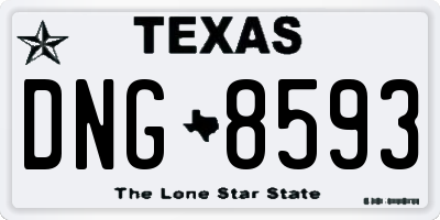 TX license plate DNG8593