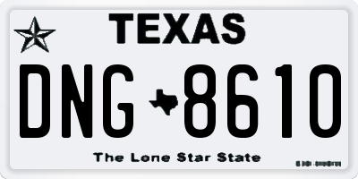 TX license plate DNG8610