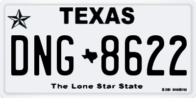 TX license plate DNG8622