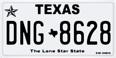 TX license plate DNG8628