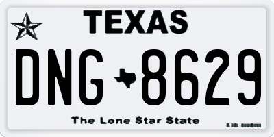 TX license plate DNG8629