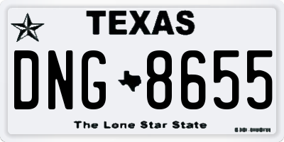 TX license plate DNG8655