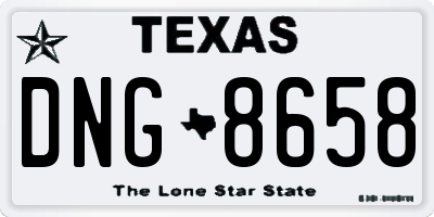 TX license plate DNG8658