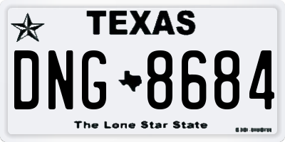 TX license plate DNG8684