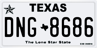 TX license plate DNG8686