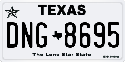 TX license plate DNG8695