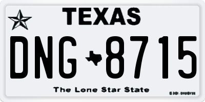 TX license plate DNG8715