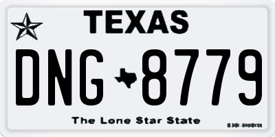 TX license plate DNG8779
