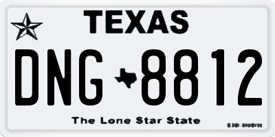 TX license plate DNG8812