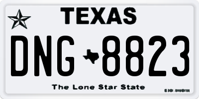 TX license plate DNG8823