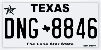 TX license plate DNG8846