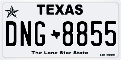 TX license plate DNG8855