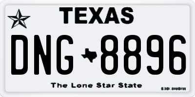 TX license plate DNG8896