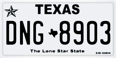 TX license plate DNG8903