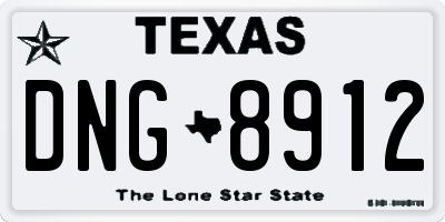 TX license plate DNG8912