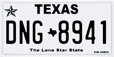 TX license plate DNG8941