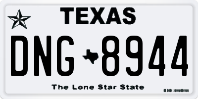 TX license plate DNG8944