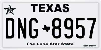 TX license plate DNG8957