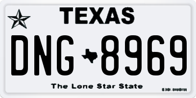 TX license plate DNG8969