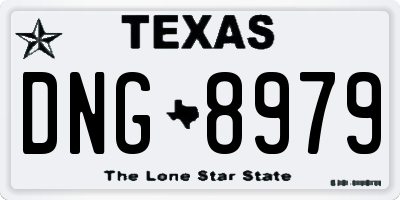 TX license plate DNG8979
