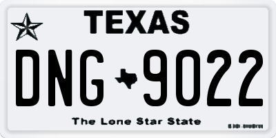 TX license plate DNG9022