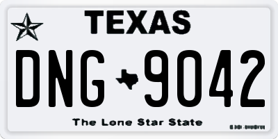 TX license plate DNG9042